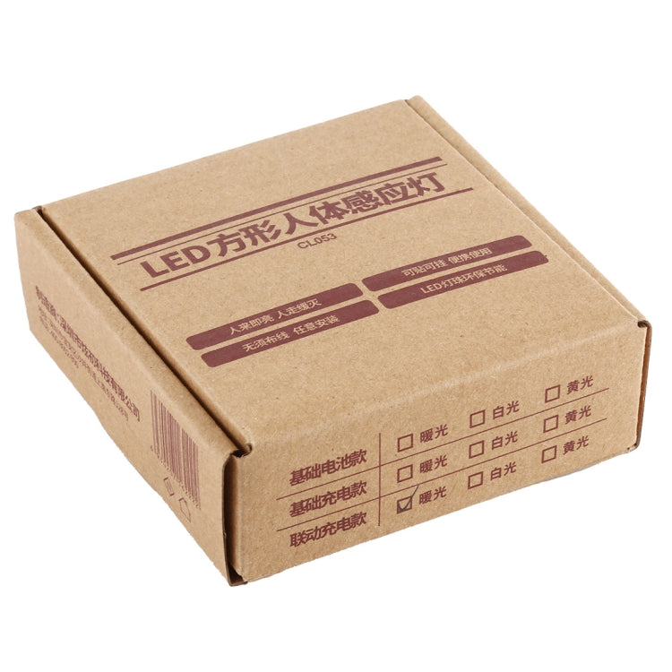 CL053 LED Square Human Body Sensor Light, Style: Linkage