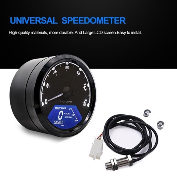 Universal Motorcycle Retro Modified Instrument Odometer LCD Instrument Assembly