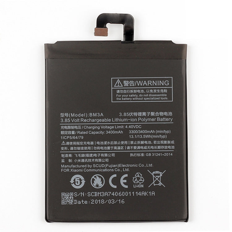 BM3A 3400mAh for Xiaomi Mi Note 3 Li-Polymer Battery