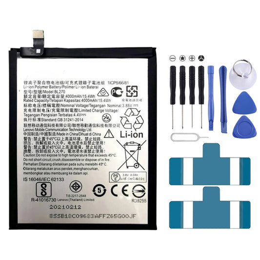 4000mAh BL270 for Lenovo K6 Note Li-Polymer Battery