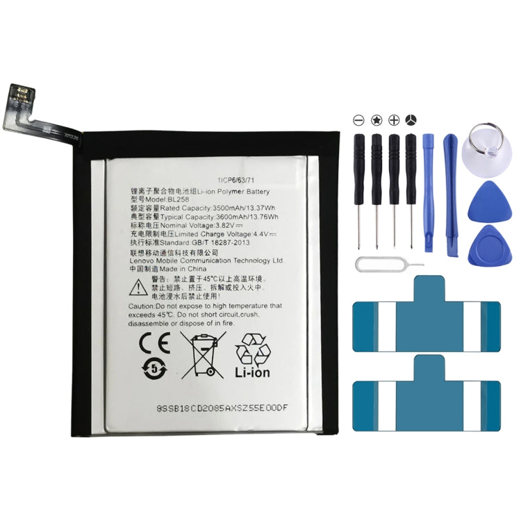 3500mAh BL258 for Lenovo Vibe X3 Li-Polymer Battery