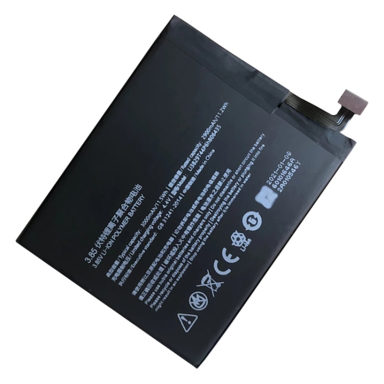 3000mAh Li3829T44P6h806435 Li-Polymer Battery for ZTE Nubia Z11 / Nubia M2 Lite