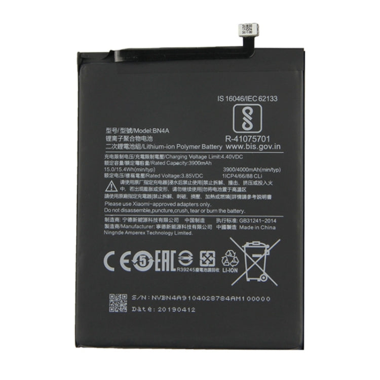 BN4A 3900mAh Li-Polymer Battery for Xiaomi Redmi Note 7 / Note 7 Pro