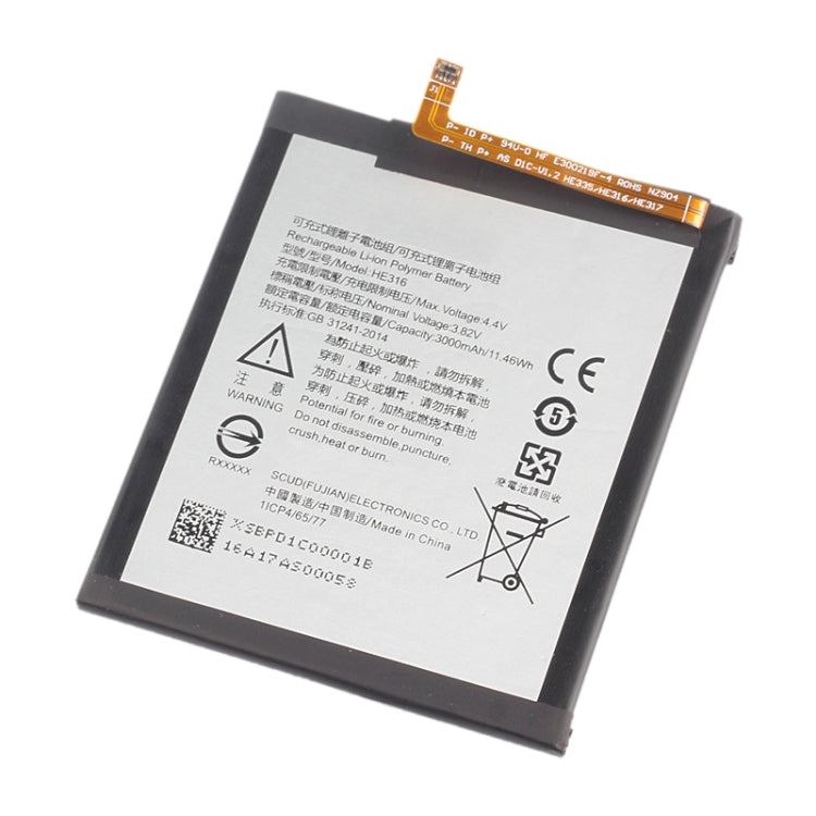 HE316 Li-ion Polymer Battery for Nokia 6 TA-1000 TA-1003
