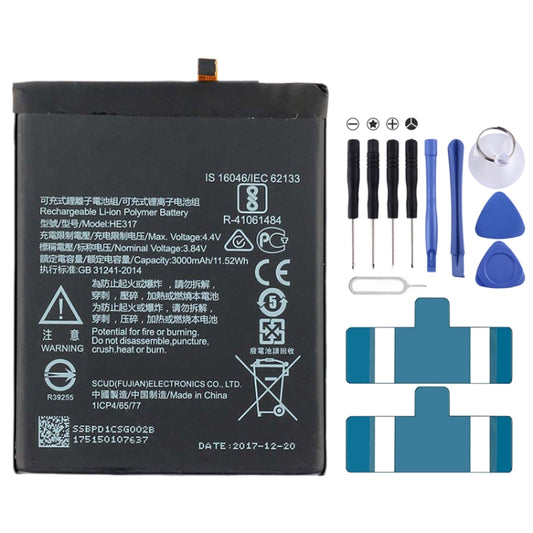 HE317 Li-ion Polymer Battery for Nokia 6 TA-1000 TA-1003 TA-1021 TA-1025 TA-1033 TA-1039