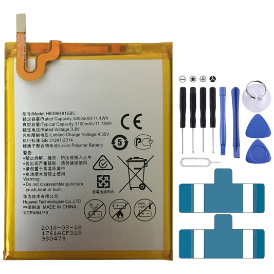 HB396481EBC Li-ion Polymer Battery for Huawei Ascend G7 Plus / Honor 5X / G8 / G8X / RIO L03-UL00TL00AL00