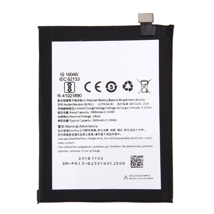 2900mAh for OnePlus 3 (A3000 Version) Rechargeable Li-Polymer Battery