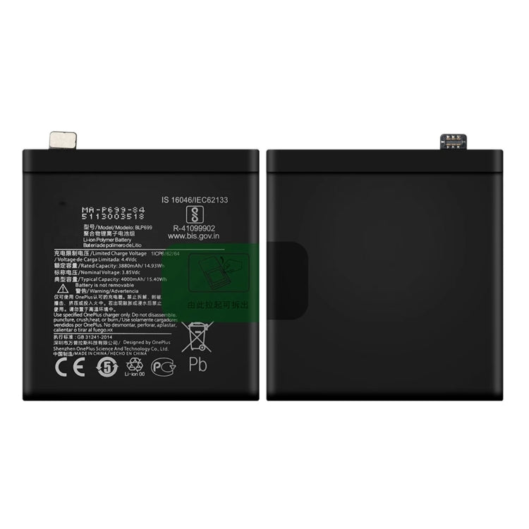 4000mAh BLP699 for OnePlus 7 Pro Li-ion Polymer Battery