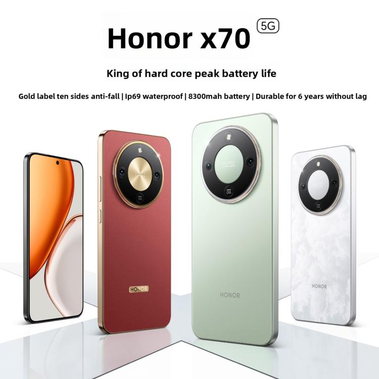 HonorX70, 8GB+128GB, Screen Fingerprint, 6.79 inch MagicOS 9.0 Snapdragon 6 Gen 4 Octa Core, Network: 5G, OTG, NFC, Support Google Play