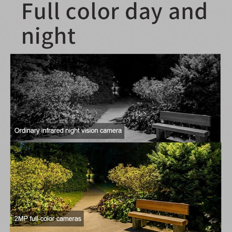 QX41 1080P 2.0MP Dual Lens IP66 Waterproof Panoramic PTZ WIFI Camera, Support Day and Night Full Color & Two-way Voice Intercom & Smart Alarm & Video Playback & 128GB TF Card, AU Plug