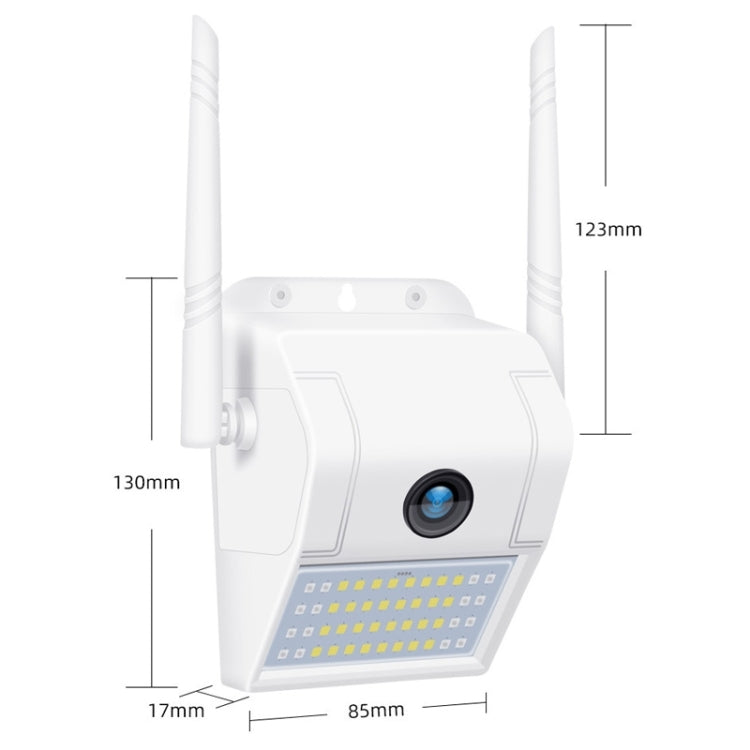 DP11 2 Megapixel IP66 Waterproof Wall Light Wireless IP Camera, Support Multiple Night Vision & Mobile Phone Remote Monitoring & Voice Intercom & Motion Detection / Alarm & 128GB Memory Card