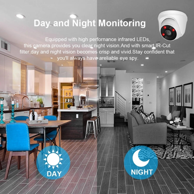 533W / A 3.6mm Lens Wide Angle HD Color 1500 TVL Cmos Sensor CCTV Home Surveillance Dome Camera, Support Day Night Vision