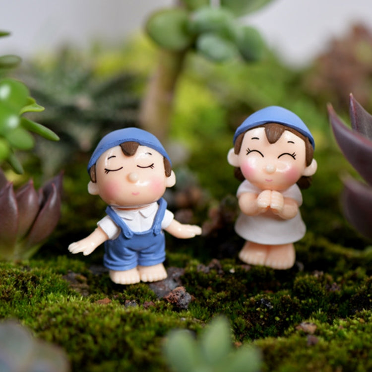 Lovers Smile Garden Dollhouse Decoration Moss Micro Landscape PVC Ornaments