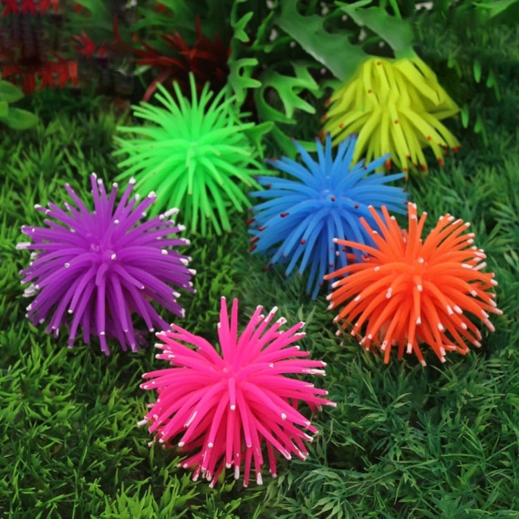 Aquarium Articles Decoration TPR Simulation Sea Urchin Ball Coral with Point, Size: L, Diameter: 13cm