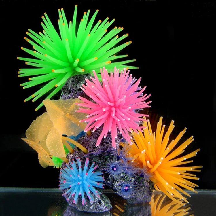 Aquarium Articles Decoration TPR Simulation Sea Urchin Ball Coral with Point, Size: L, Diameter: 13cm