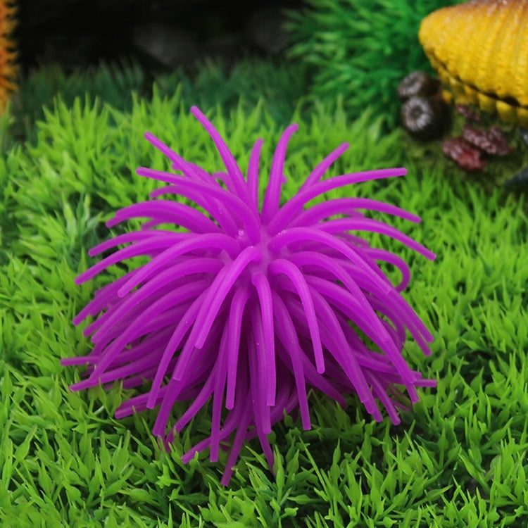 Aquarium Articles Decoration TPR Simulation Sea Urchin Ball Coral, Size: S, Diameter: 7cm