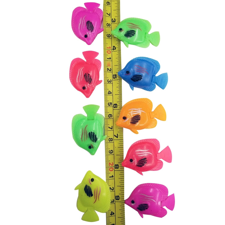 10 PCS Aquarium Articles Decoration Plastic Floating Fake Fish, Size: 5*3cm