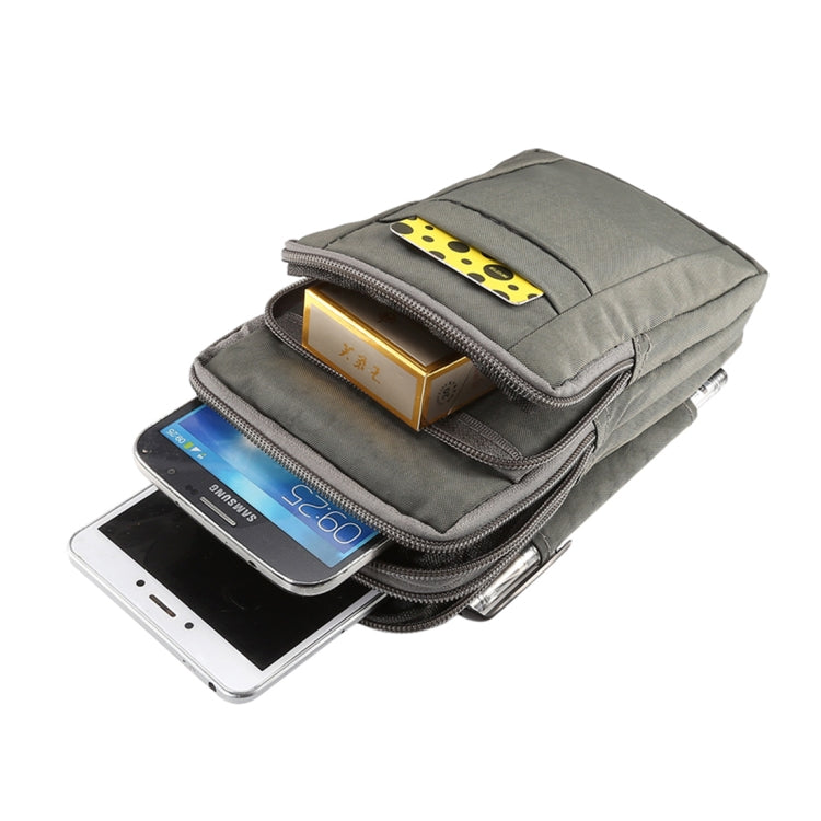 Outdoor Phone Carrying Case Pouch Nylon Crossbody Shoulder Cell Phone Holster Waist Belt Wallet Bag with Carabiner