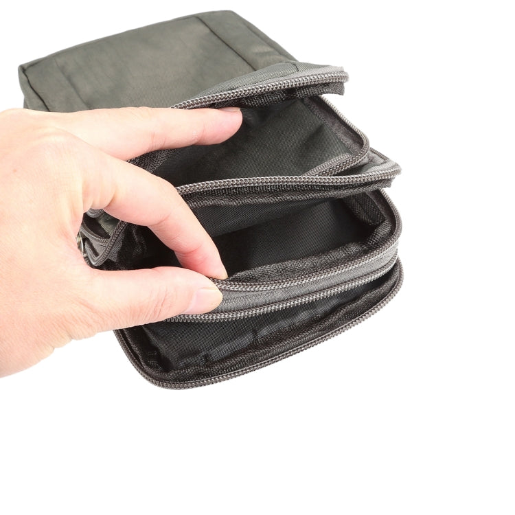 Outdoor Phone Carrying Case Pouch Nylon Crossbody Shoulder Cell Phone Holster Waist Belt Wallet Bag with Carabiner