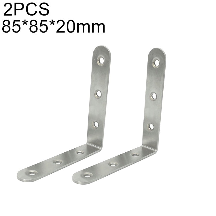 2pcs Stainless Steel 90 Degree Angle Bracket,Corner Brace Joint Bracket Fastener Furniture Cabinet Screens Wall (85mm)