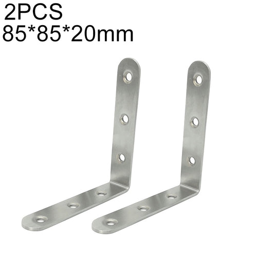 2pcs Stainless Steel 90 Degree Angle Bracket,Corner Brace Joint Bracket Fastener Furniture Cabinet Screens Wall (85mm)