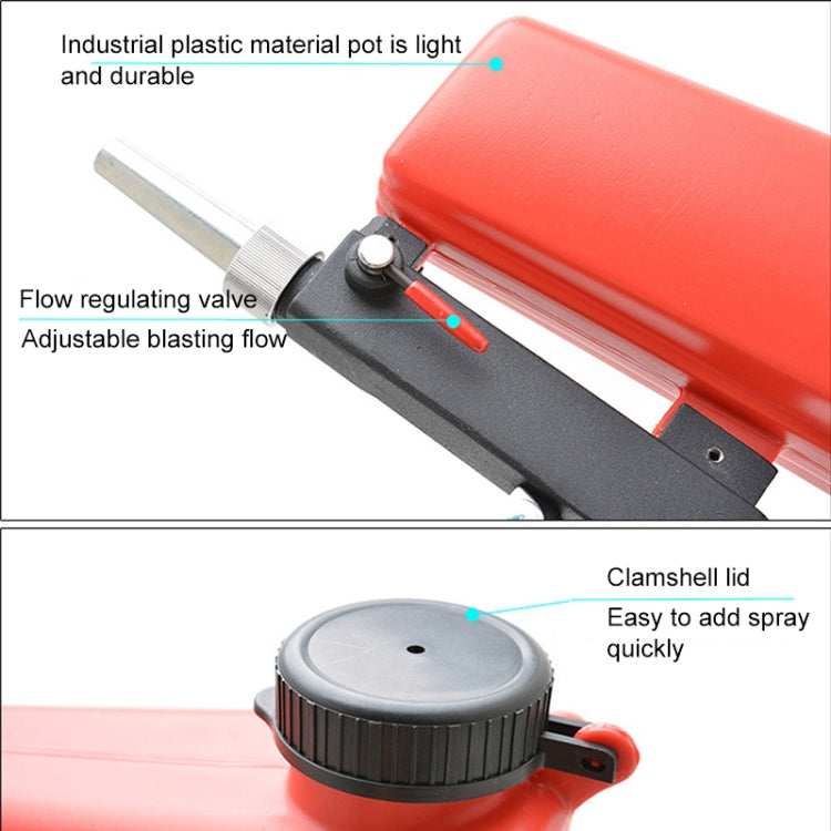 Portable Red Gravitational Sandblasting Machine Mini Rust-proof Sandblaster