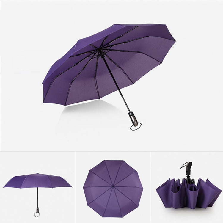 Automatic Lightweight Portable Three Folding Waterproof Anti-UV Umbrella