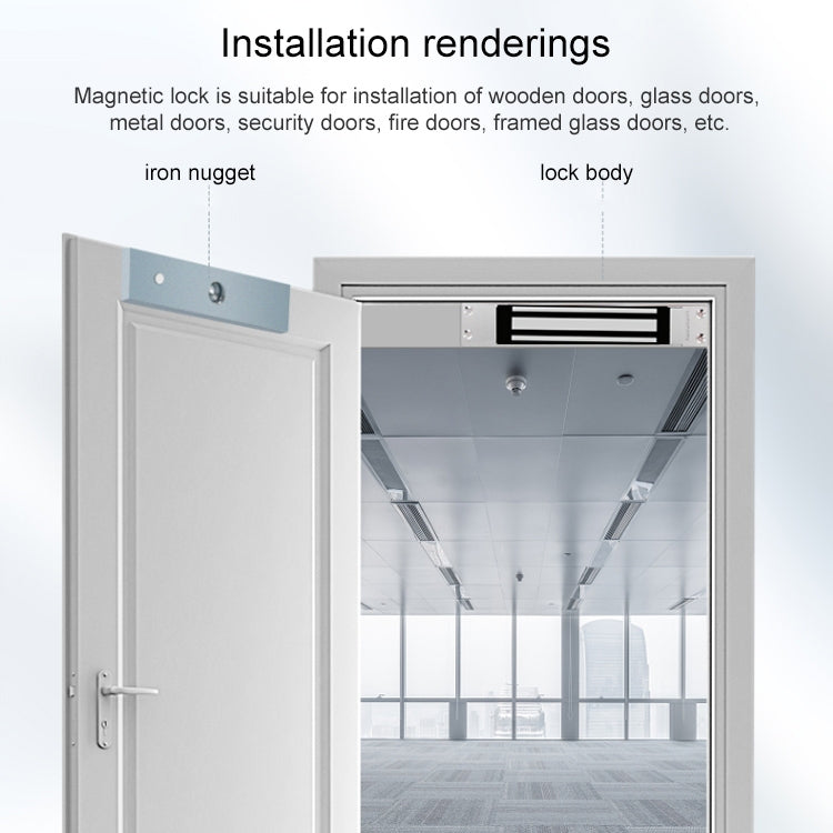 YH-280M Single Door Magnetic Lock With Mortise Mount (280kg)