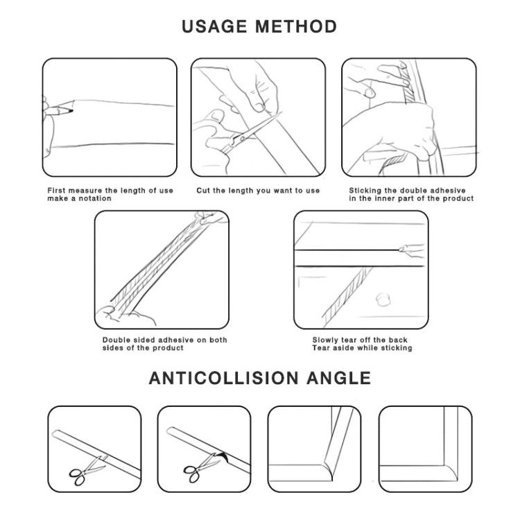 212cm Baby Edge Cushion Foam with Self-adhesive Tape