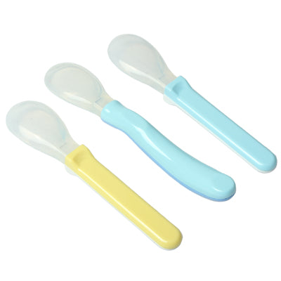 Lovely Silicone Gel Spoon for Baby (Random Delivery)