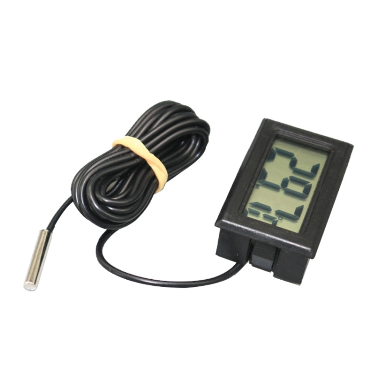 Mini LCD Digital Thermometer for Fridge Freezer, Insert Size 46mm x 26.6mm, Cable Length 1m