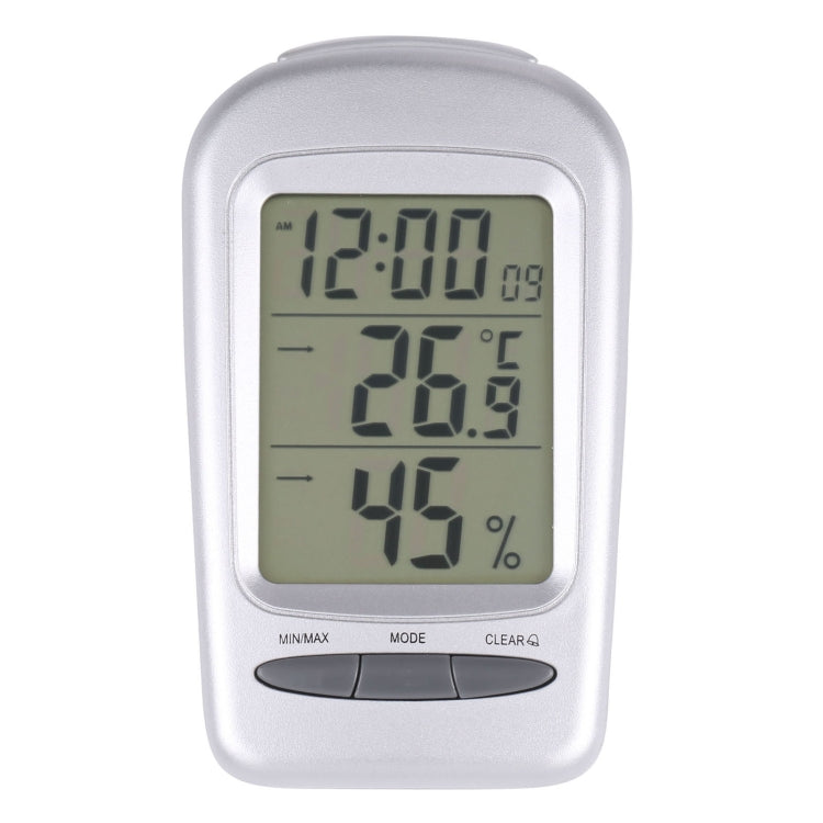 LCD Digital Desk Indoor Thermometer Hygrometer with Date / Clock / Freezing Warning