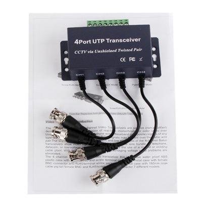 4 CH UTP Passive Balun Transceivers