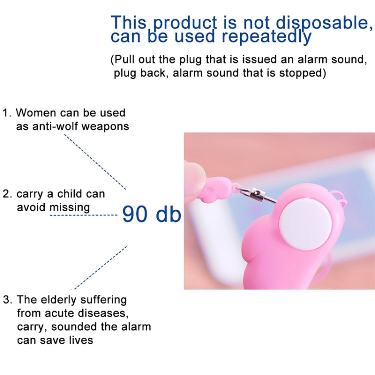 Angel Wing Anti-rape Device Personal Alarm, Self-defense Defend Wolf, Mini Alarm with 90dB Alarm Sound for Girl and Kids