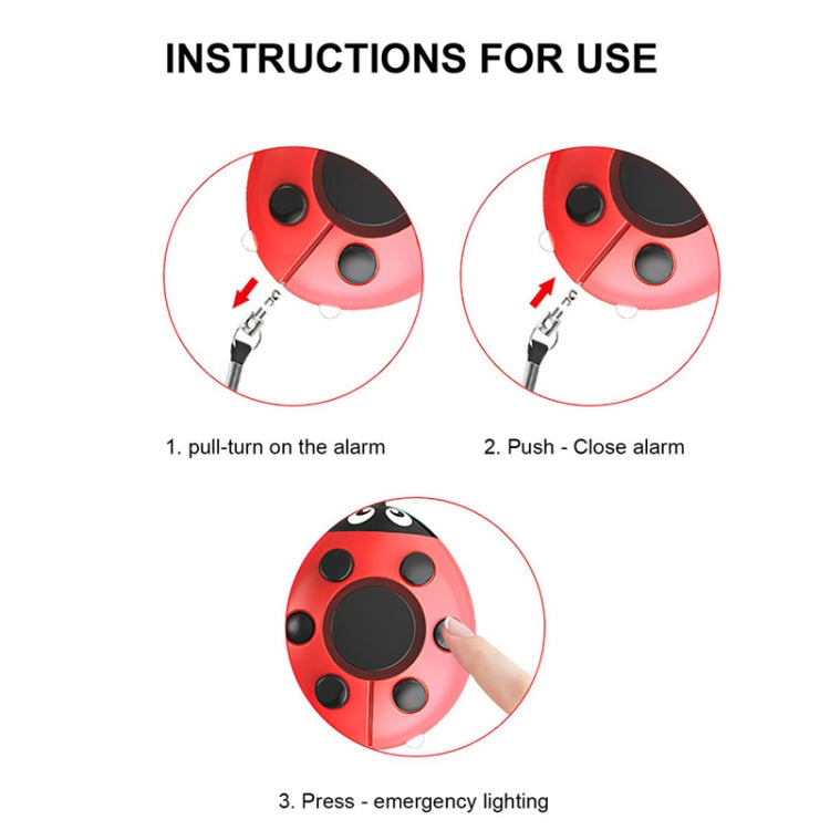 Ladybug Personal Alarm, Self-defense Defend Wolf, Mini Alarm for Girl and Kids