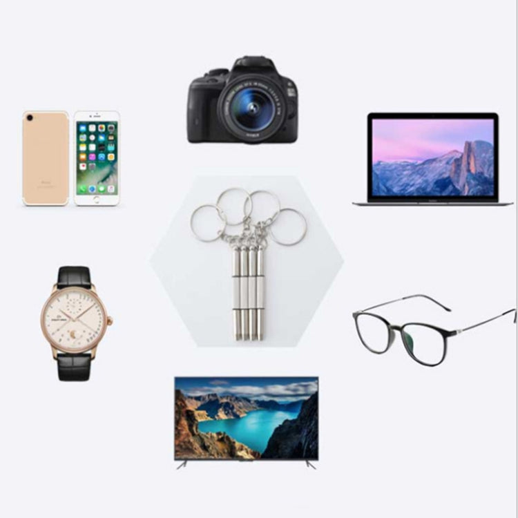 3 in 1 Professional Mini Screwdriver Repair Tool with Keychain for Watch / Mobile Phone / Camera / Glasses (Slotted + Phillips + Allen)