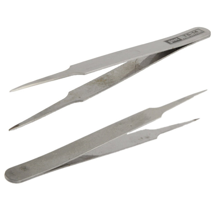 6 PCS Stainless Steel TS-10/ 11/ 12/ 13/ 14/ 15 Straight and Angled Tweezerses