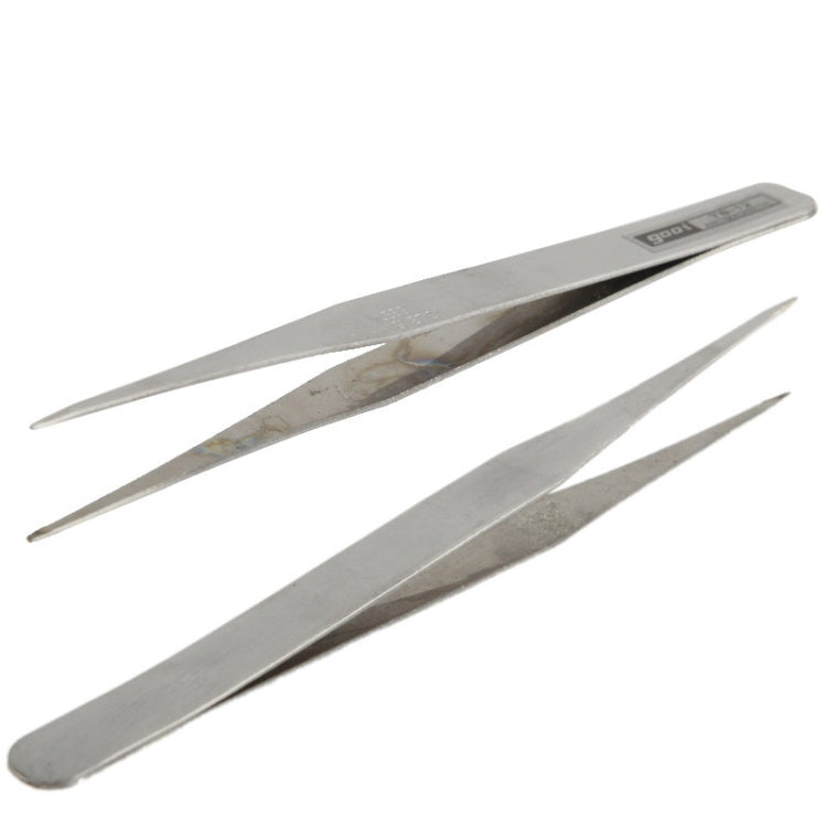 6 PCS Stainless Steel TS-10/ 11/ 12/ 13/ 14/ 15 Straight and Angled Tweezerses