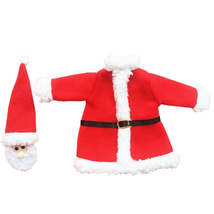 Christmas Dinner Table Santa Decoration Cloth Plush Champagne Wine Bottle Bags Sets
