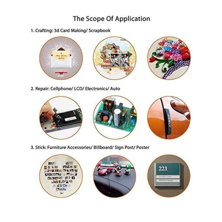 1mm Width Double Sided Adhesive Sticker Tape for iPhone / Samsung / HTC Mobile Phone Touch Panel Repair, Length: 25m