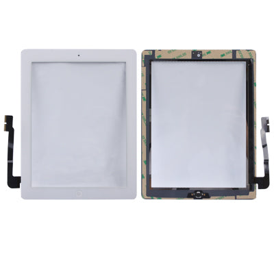 (Controller Button + Home Key Button PCB Membrane Flex Cable + Touch Panel Installation Adhesive)  Touch Panel for New iPad (iPad 3)