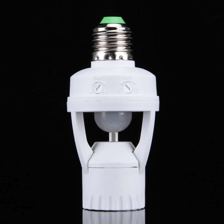 360 Degrees E27 60W PIR Motion Sensor Lamp Holder, Detection Range: Around 6m, AC 110-240V