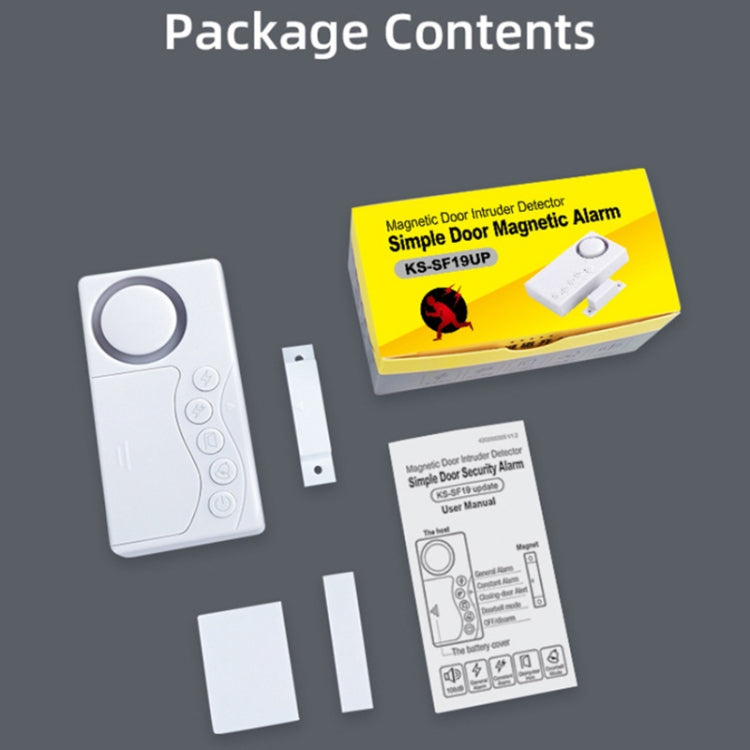 4 in 1 Door Magnet Refrigerator Delayed Door Closing Bell Anti-theft Alarm (3V)