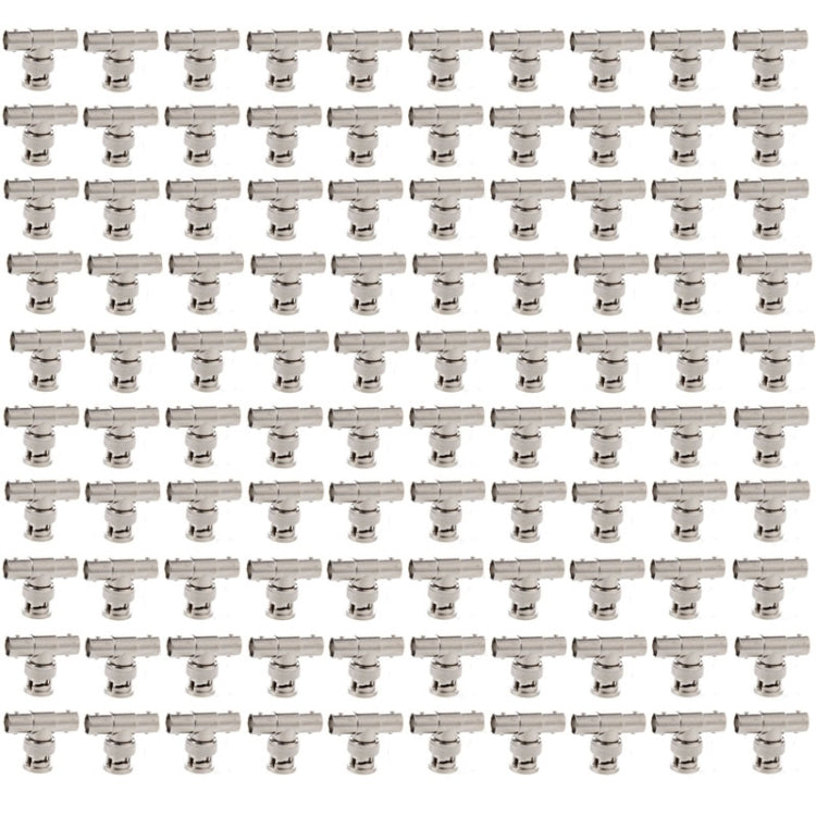 100 PCS UG274U BNC T Type One Male to Dual BNC Female Connector Adapter