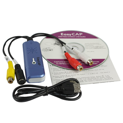 Easycap USB 2.0 Video Capture & Edit with Audio (Supports NTSC/PAL/SECAM, Video format)