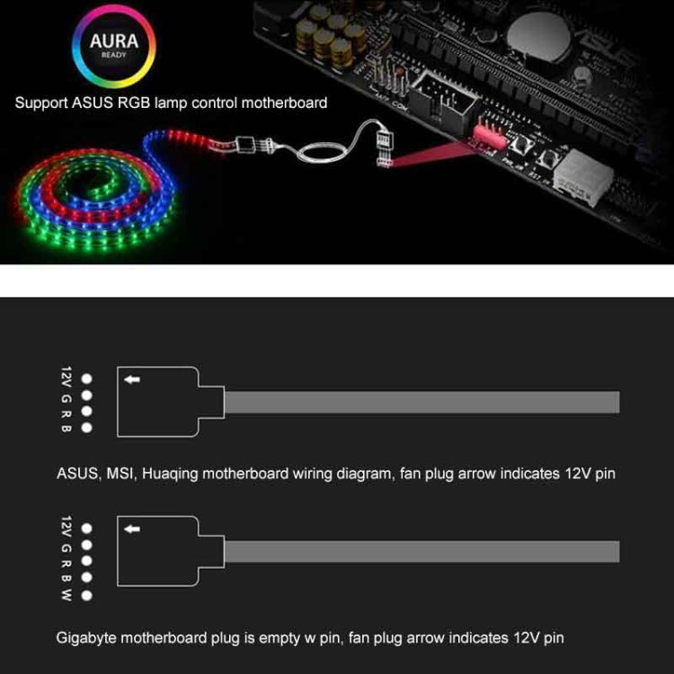 3 Pin 5V 1 to 5 Motherboard AURA RGB PC Cooling Extension Cable for Asus