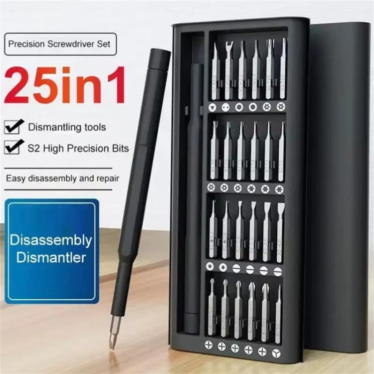 25 in 1 Screwdriver Set Magnetic Repair Tools, Plastic Handle