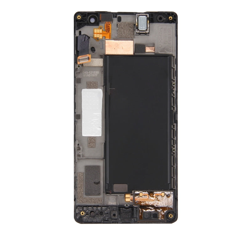 LCD Screen and Digitizer Full Assembly with Frame for Nokia Lumia 735 (Black)