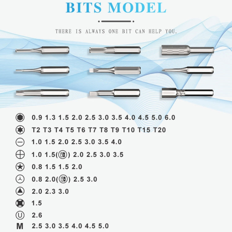 JAKEMY JM-8163 62 in 1 Multi-functional Screwdriver Set Repair Tool