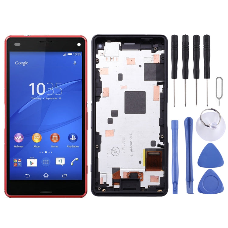 LCD Screen and Digitizer Full Assembly with Frame for Sony Xperia Z3 Mini Compact